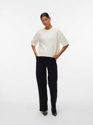 Vero Moda Sweter w kolorze kremowym rozmiar: XL. Brązowe swetry klasyczne damskie Vero Moda, xl, z wełny, bez kołnierzyka. Za 109.95 zł.