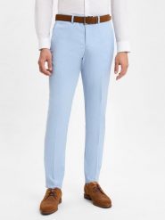 Finshley & Harding spodnie garniturowe - Kalifornia Mężczyźni Slim Fit niebieski, 48. Niebieskie spodnie wizytowe męskie Finshley & Harding, z syntetyku. Za 299.95 zł.