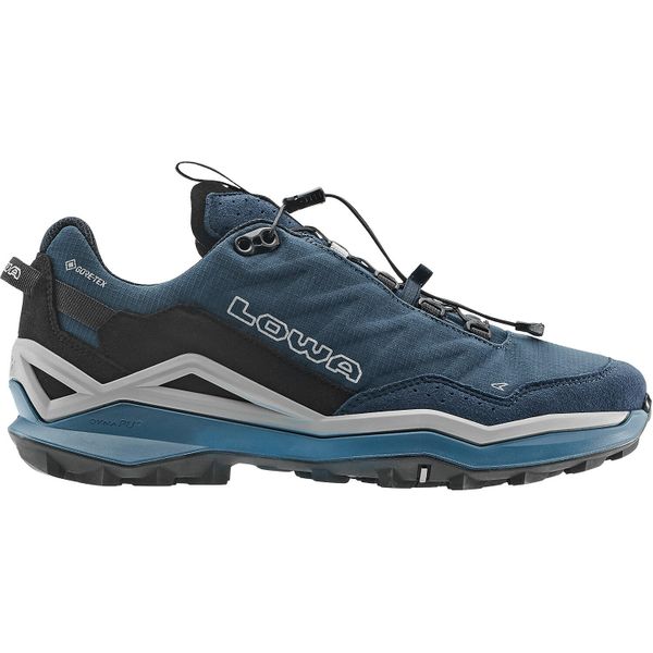 Buty wędrówkowe Lowa Maddox Pro GTX LO SL Marine. Niebieskie buty trekkingowe męskie Lowa, z gore-texu, bez zapięcia, trekkingowe, gore-tex. Za 896.05 zł.