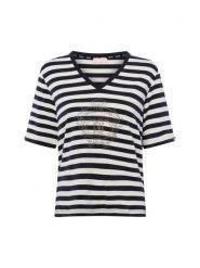 Liu Jo Collection Koszulka Kobiety biały|niebieski, XL. Białe t-shirty damskie Liu Jo Collection, xl, bez wzorów, z bawełny, bez kołnierzyka. Za 229.95 zł.
