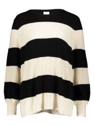 ONLY Sweter w kolorze czarno-kremowym rozmiar: XL-54. Brązowe swetry klasyczne damskie Only, xl, bez kołnierzyka. Za 86.99 zł.