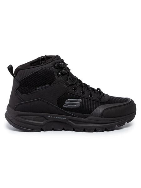 Skechers Trapery Woodrock 51705/BBK Czarny. Czarne buty zimowe męskie Skechers, z materiału, bez zapięcia. Za 379.99 zł.