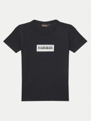 Napapijri T-Shirt Chamois NP0A4ILE S Czarny Regular Fit. Czarne t-shirty chłopięce Napapijri, bez wzorów, z bawełny, bez ramiączek. Za 59.99 zł.