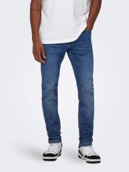 ONLY & SONS Dżinsy - Slim fit - w kolorze niebieskim rozmiar: W32/L32. Niebieskie jeansy męskie Only & Sons. Za 92.21 zł.