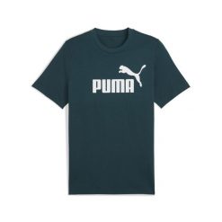 Męska koszulka ESS z logo No. 1 PUMA. Zielone t-shirty sportowe męskie Puma, m, z gumy, bez ramiączek, do biegania. W wyprzedaży za 69.00 zł.