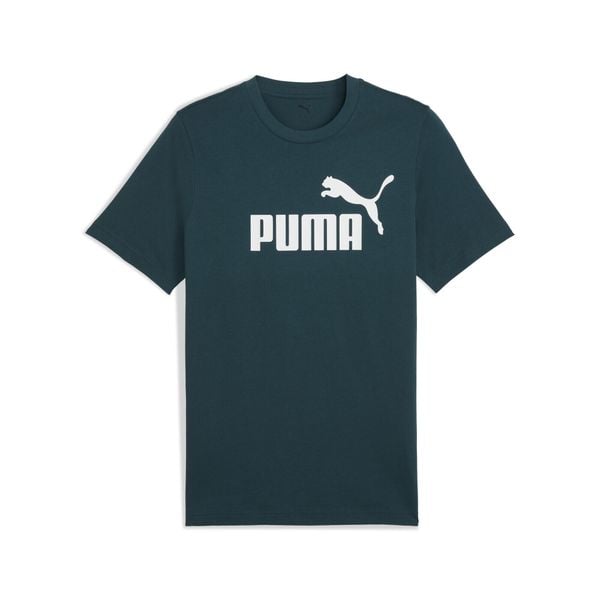 Męska koszulka ESS z logo No. 1 PUMA. Zielone t-shirty sportowe męskie Puma, m, z gumy, bez ramiączek, do biegania. W wyprzedaży za 69.00 zł.