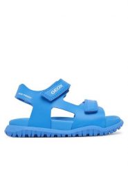 Geox Sandały J Fusbetto Boy J45HMA 000BC C4004 M Niebieski. Niebieskie sandały chłopięce Geox, ze skóry, bez zapięcia. Za 199.99 zł.