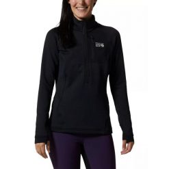 Damski sweter polarowy Mountain Hardwear Polartec Power Grid Half Zip. Czarne swetry klasyczne damskie MOUNTAIN HARDWEAR, na zimę, xs, z polaru, bez kołnierzyka. Za 429.00 zł.