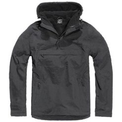 Kurtka sportowa męska Brandit Windbreaker Zimowa. Czarne kurtki narciarskie i snowboardowe damskie Brandit, l, bez wzorów, z materiału, bez kaptura, rowerowe. Za 242.00 zł.