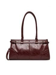 JENNY Torebka C-JNY-M-001-08 Bordowy. Czerwone torebki klasyczne damskie Jenny, bez wzorów, z materiału, bez dodatków. Za 129.99 zł.