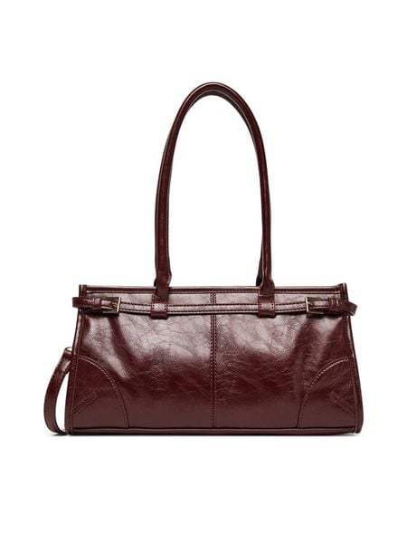 JENNY Torebka C-JNY-M-001-08 Bordowy. Czerwone torebki klasyczne damskie Jenny, bez wzorów, z materiału, bez dodatków. Za 129.99 zł.