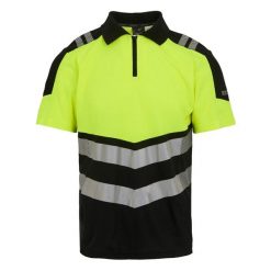 Koszulka Polo Męska HiVis. Czarne koszulki polo męskie Regatta, m, bez wzorów, z materiału, bez ramiączek. Za 143.99 zł.