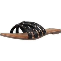 Sandały GIOSEPPO 75165G Czarny. Czarne sandały damskie Gioseppo, bez wzorów, ze skóry, bez obcasa. Za 197.99 zł.