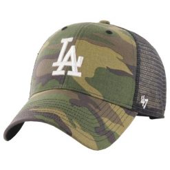 Męska czapka z daszkiem 47 Brand Los Angeles Dodgers Branson Cap. Zielone czapki męskie 47 Brand, bez wzorów, z bawełny, sportowe. Za 99.99 zł.