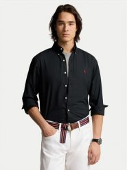 Polo Ralph Lauren Koszula 710928255006 Czarny Custom Fit. Czarne koszule męskie Polo Ralph Lauren, m, bez wzorów, z bawełny, bez kołnierzyka, bez ramiączek. Za 579.99 zł.