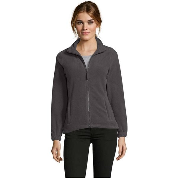 Damska Bluza Polarowa North Fleece Jacket. Brązowe bluzy bez kaptura damskie SOL'S, s, z polaru. Za 115.99 zł.