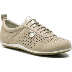 Półbuty GEOX - D Vega B D8209B 000LT C5000 Beige. Brązowe półbuty damskie Geox, bez wzorów, z nubiku, bez obcasa, na płaskiej podeszwie. W wyprzedaży za 319.00 zł.