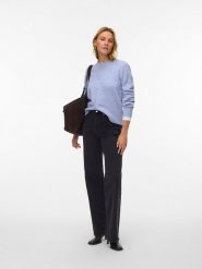 Vero Moda Sweter w kolorze błękitnym rozmiar: XS. Niebieskie golfy damskie Vero Moda, xs, z aplikacjami, z wełny, bez ramiączek. Za 61.02 zł.