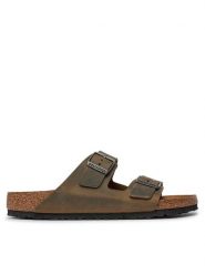 Birkenstock Klapki Arizona 1027022 Khaki. Brązowe klapki i japonki męskie Birkenstock, ze skóry. Za 349.99 zł.