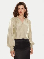 Bruuns Bazaar Bluzka Harrietta BBW4228 Złoty Regular Fit. Żółte bluzki damskie Bruuns Bazaar, bez wzorów, z wiskozy, bez ramiączek. Za 319.99 zł.