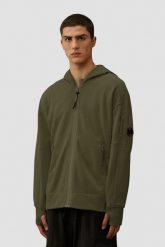 C.P. COMPANY Zielona rozpinana bluza męska Hooded Open. Zielone bluzy bez kaptura męskie C.P. Company, l, z bawełny. W wyprzedaży za 869.99 zł.