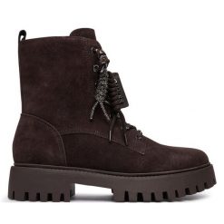 Trapery Guess. Brązowe trapery damskie Guess, bez obcasa. Za 674.99 zł.
