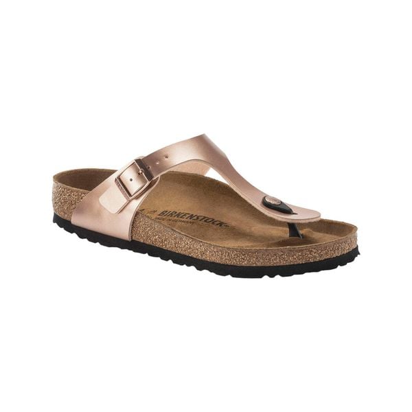 Japonki damskie Birkenstock Gizeh Bf Narrow. Brązowe klapki damskie Birkenstock, bez wzorów, z materiału, bez obcasa. Za 505.00 zł.