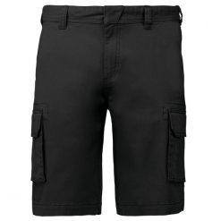 Krótka cargo Kariban. Czarne szorty męskie KARIBAN, na lato, bez wzorów, eleganckie. Za 224.00 zł.