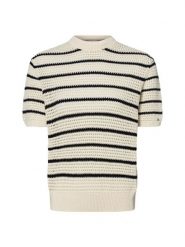 Tommy Hilfiger sweter z krótkim rękawem Kobiety biały|niebieski, M. Białe swetry klasyczne damskie Tommy Hilfiger, m, z dzianiny, bez kołnierzyka. Za 429.95 zł.