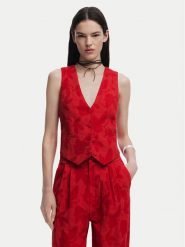 Desigual Kamizelka Portland 25SWEW24 Czerwony Regular Fit. Czerwone kamizelki damskie Desigual, xs, z bawełny. Za 259.99 zł.