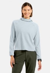 Bluza damska ODLO Mid layer hoody CUBIC. Niebieskie bluzy z kapturem damskie Odlo, xl, z materiału. Za 319.99 zł.