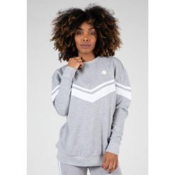 Hailey Duża bluza - Szary Melange. Szare bluzy bez kaptura damskie GORILLA WEAR. Za 253.00 zł.