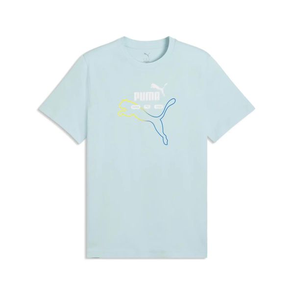 T-shirt Puma ESS Logo. Niebieskie t-shirty męskie Puma, m, bez wzorów, z bawełny, bez kołnierzyka. Za 137.00 zł.