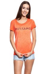 MUSTANG T SHIRT DAMSKI Alexia C Print 1009029 7097. Brązowe t-shirty damskie Mustang, s, bez wzorów, bez kołnierzyka. W wyprzedaży za 39.99 zł.