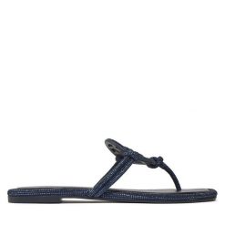 Japonki Tory Burch. Niebieskie klapki damskie Tory Burch, bez wzorów, bez obcasa. Za 839.99 zł.