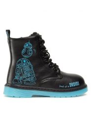 Star Wars Kozaki CM-093LC-A Czarny. Czarne buty zimowe chłopięce Star Wars, ze skóry, bez zapięcia. Za 159.99 zł.