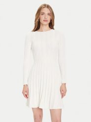 Guess Sukienka dzianinowa W5BK79 Z3902 Beżowy Regular Fit. Brązowe sukienki damskie Guess, xl, z aplikacjami, z dzianiny, bez kołnierzyka, bez ramiączek. Za 525.00 zł.