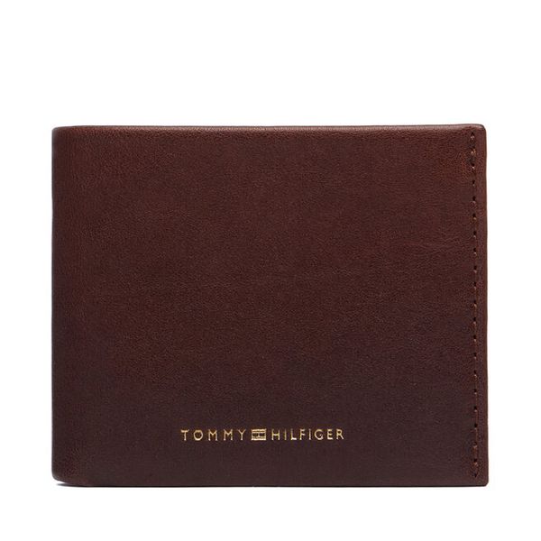 Portfel Tommy Hilfiger. Brązowe portfele męskie Tommy Hilfiger, bez wzorów. Za 249.99 zł.
