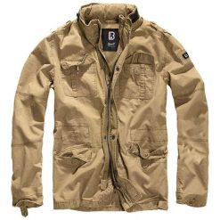 Kurtka męska Brandit M65 Britannia Camel. Brązowe kurtki męskie Brandit, m, bez wzorów, z bawełny, klasyczne, z kapturem. Za 357.15 zł.