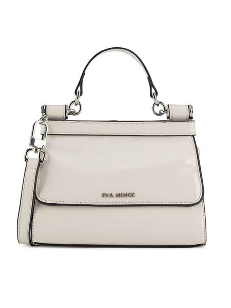Eva Minge Torebka ACACJA-CS0377-P Biały. Białe torebki klasyczne damskie Eva Minge, bez wzorów, z poliesteru, bez dodatków. Za 229.99 zł.