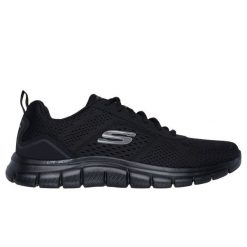 Buty Skechers Track - Leshur 232758 Bbk czarne. Czarne buty sportowe na co dzień męskie z materiału, bez zapięcia. Za 460.03 zł.
