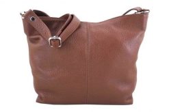 Listonoszka skórzana shopperka Barberini's brązowa 12-6. Brązowe shopper bag damskie Barberinis, bez wzorów, ze skóry, duże, bez dodatków. Za 199.99 zł.
