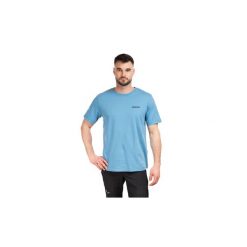 Koszulka turystyczna P-6 Logo T-Shirt. Niebieskie t-shirty męskie Patagonia, m, bez wzorów, z bawełny, bez kołnierzyka. Za 199.99 zł.