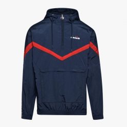 Kurtka z kapturem 1/2 zip Diadora Offside. Niebieskie kurtki treningowe męskie Diadora, s, bez wzorów, do biegania. Za 395.50 zł.