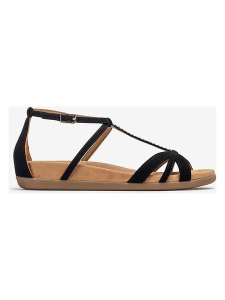 Unisa Skórzane sandały w kolorze czarnym rozmiar: 41. Czarne sandały damskie Unisa, bez wzorów, bez obcasa. Za 203.93 zł.