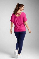 Bluzka do tańca i fitness damska Kizomba raspberry 2skin. Czerwone topy sportowe damskie 2SkIN, bez wzorów, z dresówki, bez ramiączek. Za 129.00 zł.