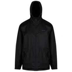 Kurtka Kieszonkowa Wodoodporna Męska + Worek Pack It III. Czarne kurtki męskie Regatta, m, bez wzorów, sportowe, bez kaptura. Za 154.99 zł.