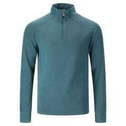 Zipperowana koszulka z długim rękawem Whistler Kajsa. Niebieskie bielizna termoaktywna męska WHISTLER, m, z polaru. Za 194.00 zł.