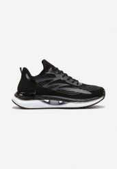Czarne Sznurowane Buty Sportowe na Miękkiej Podeszwie Ozdobione Paskami Abretta. Czarne buty sportowe na co dzień męskie Born2be, bez zapięcia. Za 89.99 zł.
