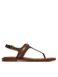 MICHAEL Michael Kors Sandały 40S6MAFS1B Brązowy. Brązowe sandały damskie MICHAEL Michael Kors, bez wzorów, ze skóry, bez obcasa, na płaskiej podeszwie. Za 529.99 zł.